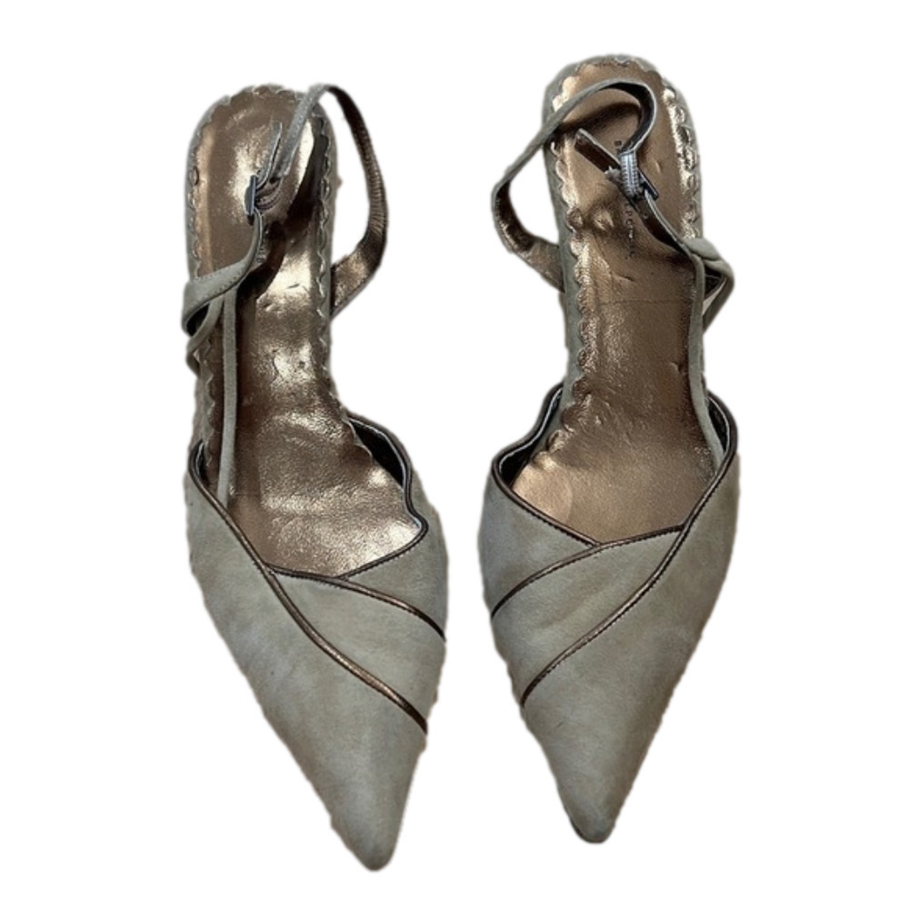 Banana Republic Metallic and Gray Heels